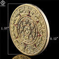 Mexico Mayan Aztec Calendar Gold Coin